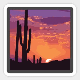 The Arid Cactus I Cowboy Ranch Dessert Sticker